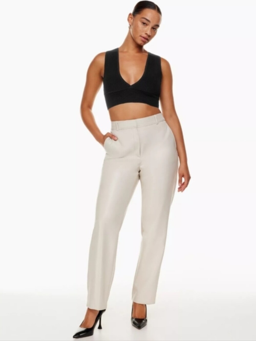 Babaton Sculpt Knit Deep V Tank